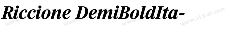 Riccione DemiBoldIta字体转换